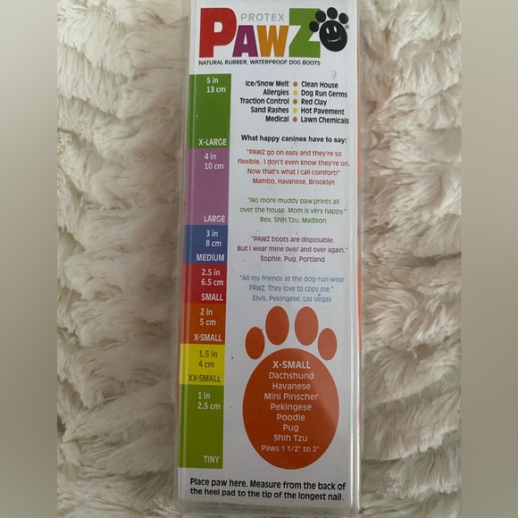 X-Small Pawz Rubber Dog Boots - Picture 2 of 3